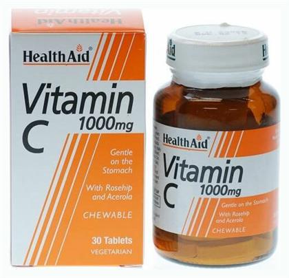 Health Aid Vitamin C Βιταμίνη 1000mg Πορτοκάλι 30 μασώμενες ταμπλέτες