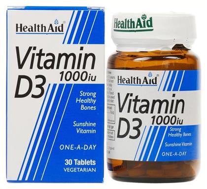 Health Aid Vitamin D3 Βιταμίνη 1000iu 30 x 1 ταμπλέτες 30τμχ