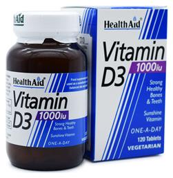 Health Aid Vitamin D3 Βιταμίνη για Ανοσοποιητικό 1000iu 120 ταμπλέτες από το Pharm24