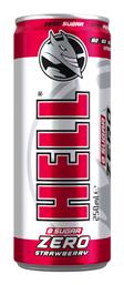 Hell Energy Drink Strawberry με Ανθρακικό, Χωρίς Ζάχαρη 250ml