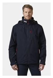 Helly Hansen Crew Ανδρικό Μπουφάν Αδιάβροχο και Αντιανεμικό Navy Μπλε