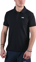 Helly Hansen Driftline Ανδρικό Αθλητικό T-shirt Κοντομάνικο Polo Μαύρο