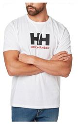 Helly Hansen Logo Ανδρικό Αθλητικό T-shirt Κοντομάνικο Λευκό