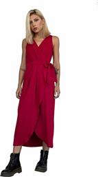 Helmi γυναικείο midi αμάνικο φόρεμα κρουαζέ - 46-05-096 - Κόκκινο από το Notos