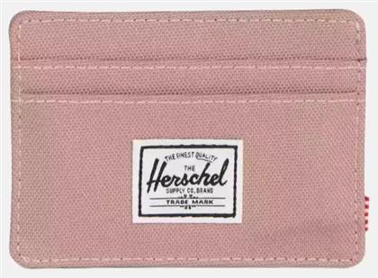 Herschel Charlie Μικρό Γυναικείο Πορτοφόλι Καρτών με RFID Ροζ