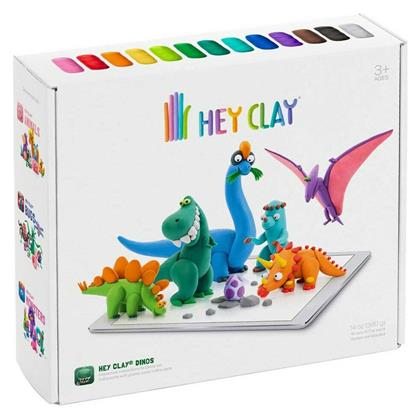 Hey Clay Claymates Δεινόσαυροι Πολύχρωμος Πηλός 390gr