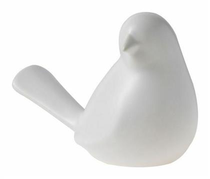 HFA Διακοσμητικό Πουλί από Κεραμικό Υλικό Mignon Σπουργίτι σε Λευκό 14cm