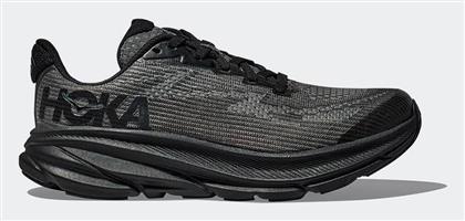 Hoka Αθλητικά Παιδικά Παπούτσια Running Clifton 9 με Κορδόνια Μαύρα