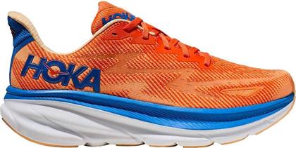 Hoka Clifton 9 Ανδρικά Αθλητικά Παπούτσια Running Πορτοκαλί από το Cosmos Sport