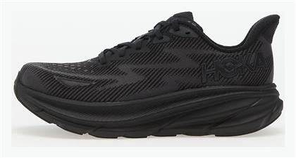 Hoka Clifton 9 Wide Ανδρικά Αθλητικά Παπούτσια Running Μαύρα