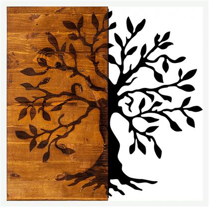 HomeMarkt Διακοσμητικό Τοίχου από Ξύλο 58x3x58cm