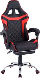 HomeMarkt HM1157.01 Καρέκλα Gaming Δερματίνης με Υποπόδιο Μαύρη από το Designdrops