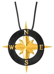 Honor Omano Compass (Never Lost) Κολιέ Επιχρυσωμένο