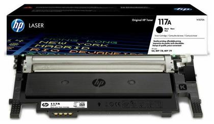 HP 117A Γνήσιο Toner Laser Εκτυπωτή Μαύρο 1000 Σελίδων (W2070A)