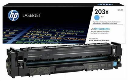 HP 203X Toner Laser Εκτυπωτή Κυανό High Yield 2500 Σελίδων (CF541X)