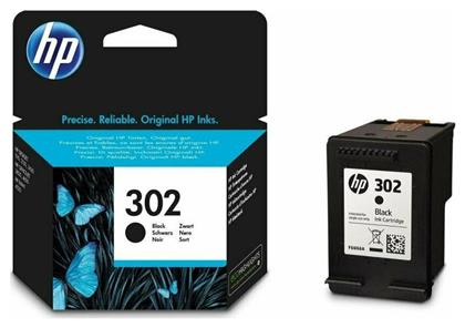 HP 302 Γνήσιο Μελάνι Εκτυπωτή InkJet Μαύρο (F6U66AE)