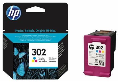 HP 302 Γνήσιο Μελάνι Εκτυπωτή InkJet Πολλαπλό (Color) (F6U65AE)