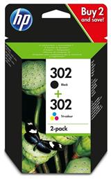 HP 302 Γνήσιο Πακέτο 2 Μελανιών Εκτυπωτή InkJet