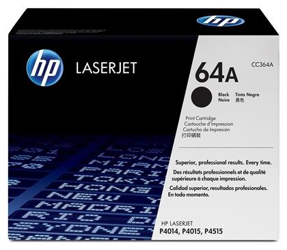 HP 64A Γνήσιο Toner Laser Εκτυπωτή Μαύρο 10000 Σελίδων (CC364A)