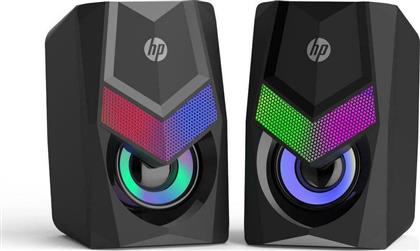 HP Ηχεία Υπολογιστή 2.0 με RGB Φωτισμό και Ισχύ 3W σε Μαύρο Χρώμα από το Public