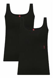 Hugo Boss Αμάνικα Βαμβακερά Γυναικεία Φανελάκια Μαύρα 2Pack