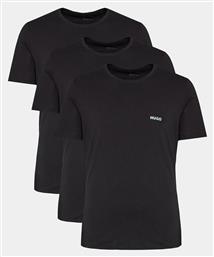 Hugo Boss Ανδρικές Φανέλες Κοντομάνικες σε Μαύρο Χρώμα 3Pack