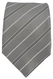 Hugo Boss Ανδρική Γραβάτα Μεταξωτή με Σχέδια σε Γκρι Χρώμα