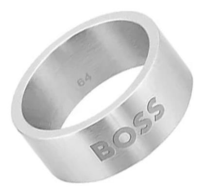 Hugo Boss Ανδρικό Δαχτυλίδι Βέρα από Ατσάλι Επιχρυσωμένο