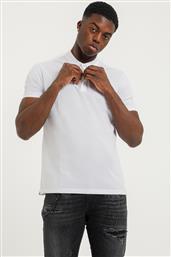 Hugo Boss Ανδρικό T-shirt Κοντομάνικο Polo Λευκό από το Clodist