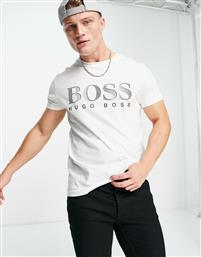 Hugo Boss Ανδρικό T-shirt Λευκό με Λογότυπο από το Asos