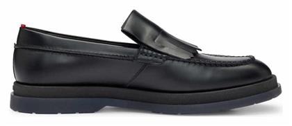 Hugo Δερμάτινα Ανδρικά Loafers σε Μαύρο Χρώμα