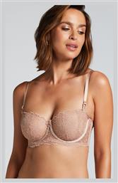 Hunkemöller Balconette Warm Taupe Σουτιέν χωρίς Ενίσχυση με Μπανέλες