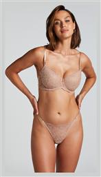 Hunkemöller Γυναικείο String με Δαντέλα Warm Taupe