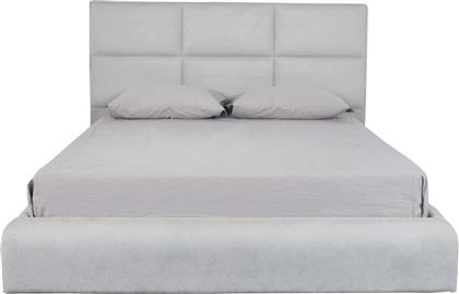 Hyacinth Κρεβάτι Υπέρδιπλο Επενδυμένο με Ύφασμα Ανοιχτό Γκρι με Τάβλες 160x200cm από το Esmarket