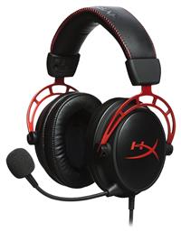 HyperX Cloud Alpha Over Ear Gaming Headset με σύνδεση 2x3.5mm / 3.5mm Κόκκινο από το Plus4u