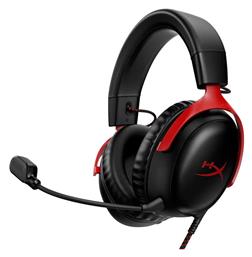 HyperX Cloud III Over Ear Μαύρο / Κόκκινο