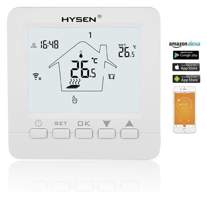 Hysen HY02-B05-WH Ψηφιακός Θερμοστάτης Χώρου Smart με Wi-Fi