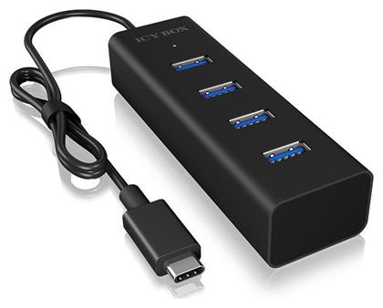 Icy Box USB 3.0 Hub 4 Θυρών με σύνδεση USB-C από το e-shop