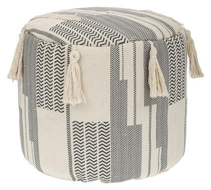 Υφασματινο Πουφ 35χ30εκ Στρογγυλο