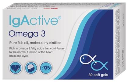 IgActive Ωμέγα 3 Ιχθυέλαιο 1000mg 30 μαλακές κάψουλες