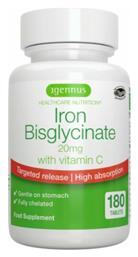 iGennus Iron Bisglycinate With Vitamin C 20mg 180 ταμπλέτες