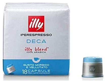 Illy Espresso Decaffeine Συμβατές με Μηχανή Iperespresso 18caps