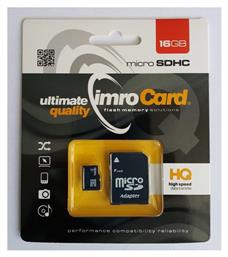 IMRO microSDHC 16GB Class 4 U1 UHS-I από το Elektrostore24