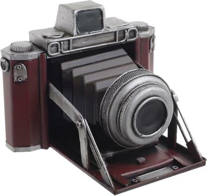 Inart Διακοσμητική Φωτογραφική Μηχανή Μεταλλική Black-Bordo 18.5x16.5x14cm από το Spitistalefka