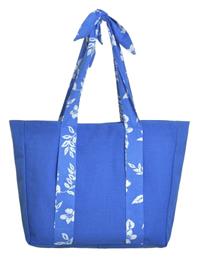 Inart Υφασμάτινη Τσάντα Θαλάσσης Floral Μπλε από το 24home