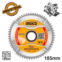 Ingco Δίσκος Κοπής Ξύλου με 60 Δόντια 185mm TSB118513