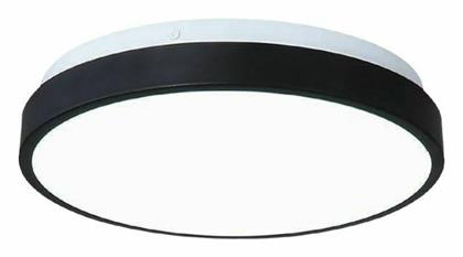 Inlight Μοντέρνα Μεταλλική Πλαφονιέρα Οροφής με Ενσωματωμένο LED σε Μαύρο χρώμα 25cm από το Polihome