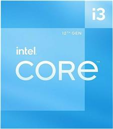 Intel Core i3-12100 3.3GHz Επεξεργαστής 4 Πυρήνων για Socket 1700 σε Κουτί με Ψύκτρα από το e-shop