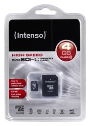 Intenso 3413450 microSDHC 4GB Class 10 High Speed από το e-shop