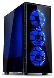 Inter-Tech CXC2 Gaming Midi Tower Κουτί Υπολογιστή με Πλαϊνό Παράθυρο Μαύρο